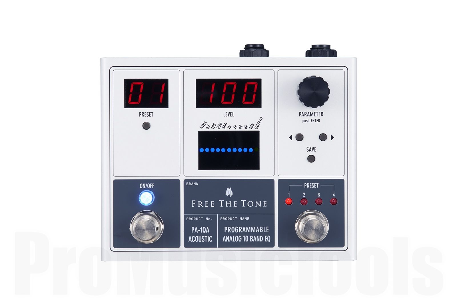 Free The Tone PA-1QA - Programmable Analog 10-Band EQ f. Acoustic Guitar