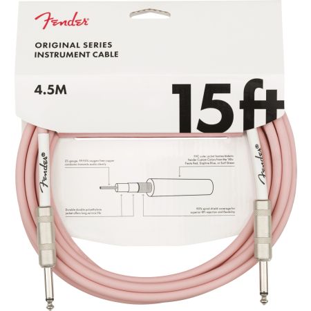 Fender Original Series Instrument Cable - 15' - Shell Pink