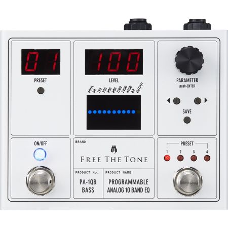 Free The Tone PA-1QB - Programmable Analog 10-Band EQ f. Bass