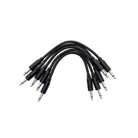Erica Synths Braided Eurorack Patch Cables 10 cm (5 pcs) - black