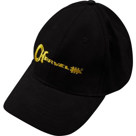 Charvel Guitar Logo Flexfit Hat - Black with Yellow Logo - One Size Fits Most