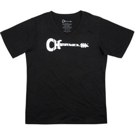 Charvel Guitar Logo Ladies T-Shirt - Black - L