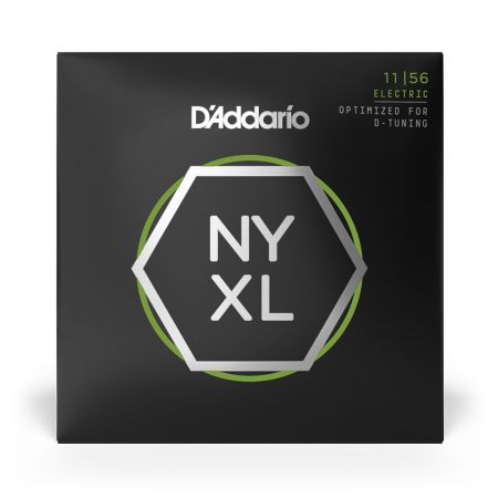 D'Addario NYXL1156 Nickel Wound Electric Guitar Strings, Medium Top / Extra-Heavy Bottom, 11-56