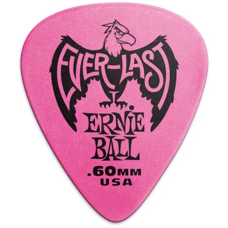 Ernie Ball 9179 Everlast Guitar Pick 0.60 mm - Pink - 12 Pack