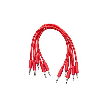 Erica Synths Braided Eurorack Patch Cables 20 cm (5 pcs) - red