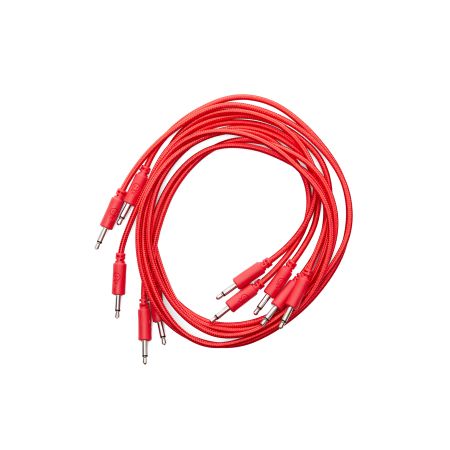 Erica Synths Braided Eurorack Patch Cables 90 cm (5 pcs) - red
