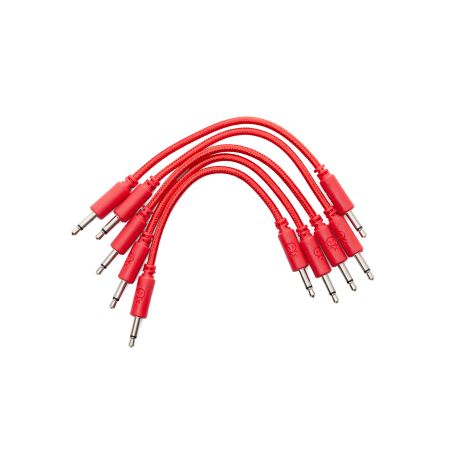Erica Synths Braided Eurorack Patch Cables 30 cm (5 pcs) - red