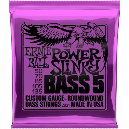 Ernie Ball 2821 Power Slinky 5-String Bass .050 - .135
