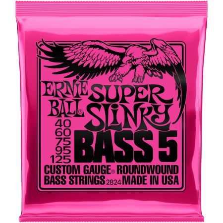 Ernie Ball 2824 Super Slinky 5-String Bass .040 - .125