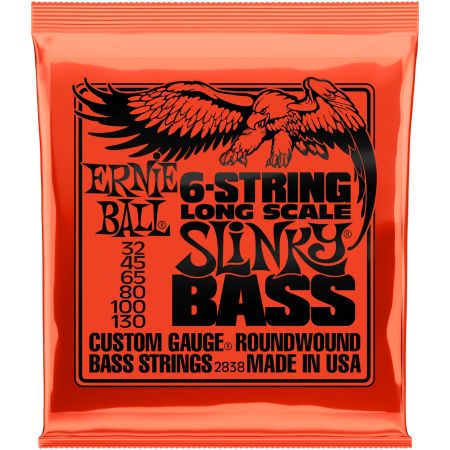 Ernie Ball 2838 Slinky Long Scale 6-String Bass .032 - .130