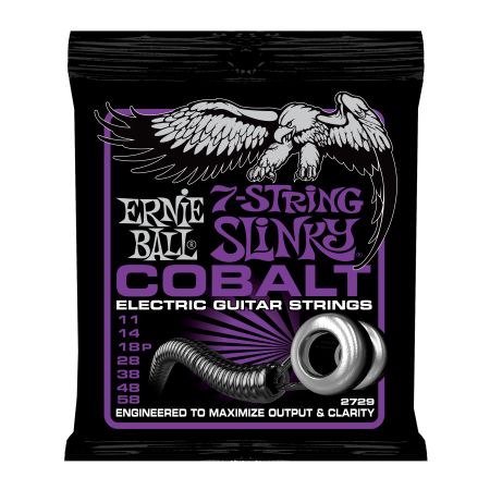 Ernie Ball 2729 Cobalt 7-String Power Slinky .011 - .058