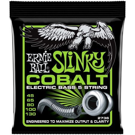Ernie Ball 2736 Cobalt Regular Slinky 5-String Bass .045 - .130