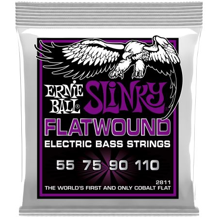 Ernie Ball 2811 Cobalt Flatwound Power Slinky Bass .055 - .110