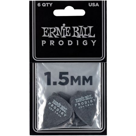 Ernie Ball 9199 Prodigy Guitar Pick Standard - 1.50 mm - Black - 6 Pack