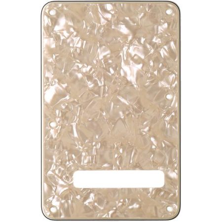 Fender Backplate - Stratocaster - Aged White Moto - 4-Ply