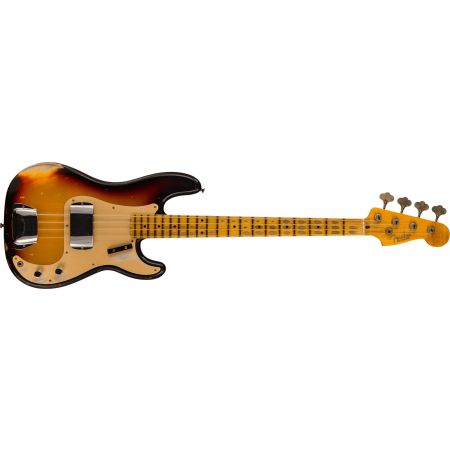 Fender Custom Shop 58 P Bass Heavy Relic - Maple Neck - 3-Color Sunburst