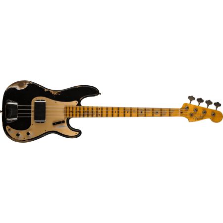 Fender Custom Shop 58 P Bass Heavy Relic - Maple Neck - Aged Black