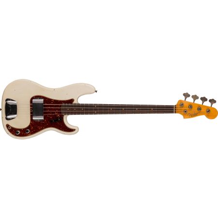 Fender Custom Shop 63 P Bass Journeyman Relic RW - Aged Olympic White