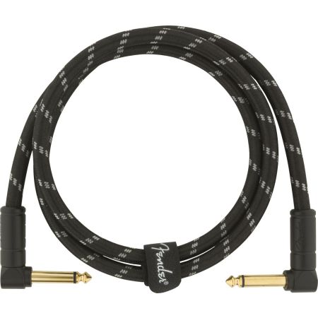 Fender Deluxe Series Instrument Cable - Angle/Angle - 3' - Black Tweed