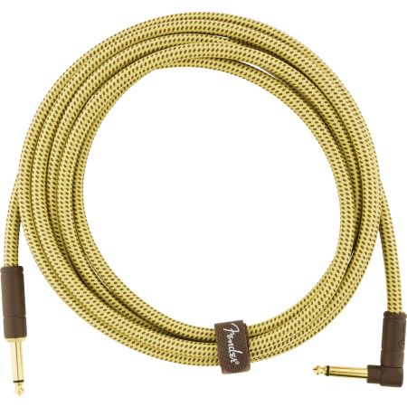 Fender Deluxe Series Instrument Cable - Straight/Angle - 10' - Tweed