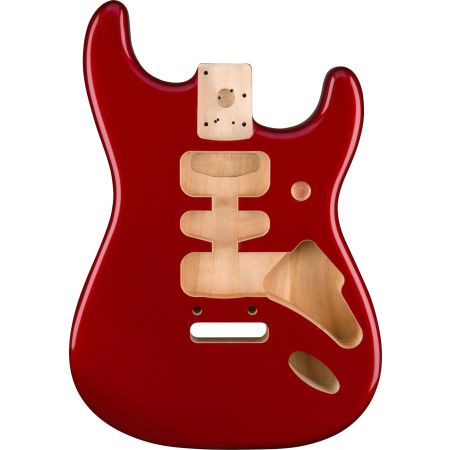 Fender Deluxe Series Stratocaster HSH Alder Body 2 Point Bridge Mount - Candy Apple Red