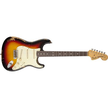 Fender Michael Landau Signature 1968 Relic Stratocaster - Round-Laminated RW Bleached 3-Color Sunburst