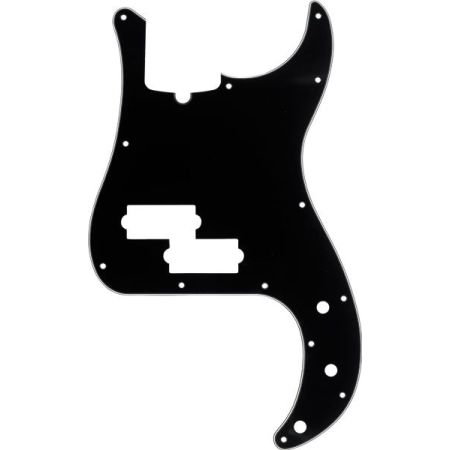Fender Pickguard - Precision Bass 13-Hole Mount (with Truss Rod Notch) - Black - 3-Ply