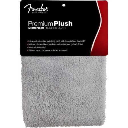 Fender Premium Plush Microfiber Polishing Cloth - Gray