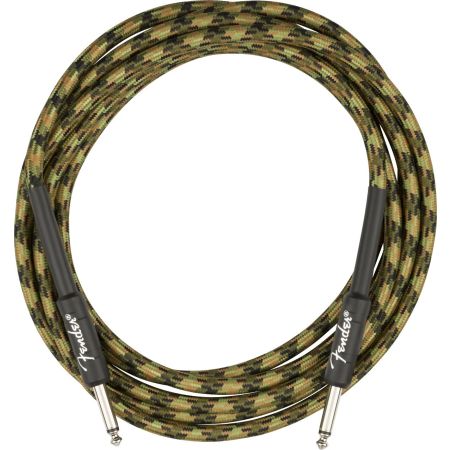 Fender Professional Series Instrument Cable - Straight/Straight - 18.6' - Woodland Camo