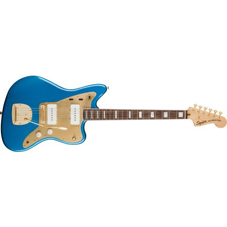 Fender Squier 40th Anniversary Jazzmaster - Gold Edition LRL - Gold Anodized Pickguard - Lake Placid Blue