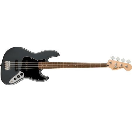 Fender Squier Affinity Series Jazz Bass LRL - Black Pickguard - Charcoal Frost Metallic