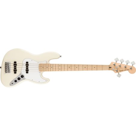 Fender Squier Affinity Series Jazz Bass V MN - White Pickguard - Olympic White