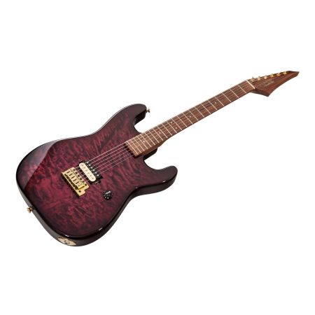 GMW Guitarworks CS Strat 1H NOS - Trans Purple over Dark Blue Purple Stain - 1-piece solid quilted maple body - 1-piece pao ferro neck - s/h