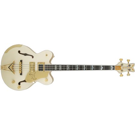 Gretsch G6136B-TP Tom Petersson Signature Falcon 4-String Bass with Cadillac Tailpiece - Rumble’Tron Pickup - Aged White Lacquer