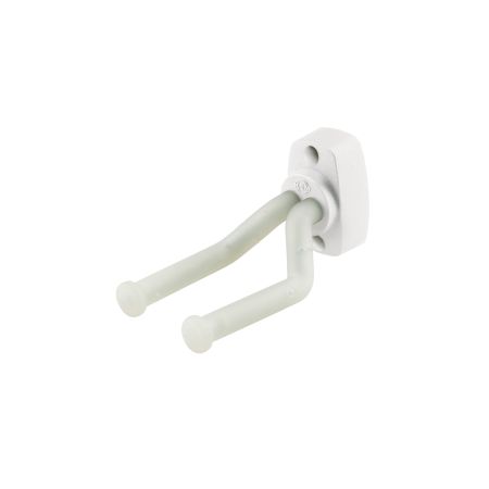 K&M 16280 Guitar wall mount - White With Translucent Support Elements