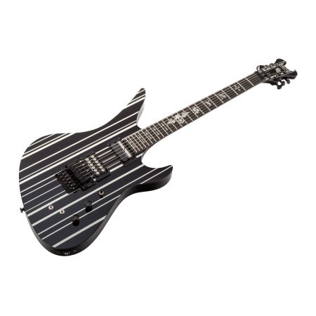 Schecter Synyster Gates Custom S Sustainiac SYNBS - Black w/ Silver Pinstripes