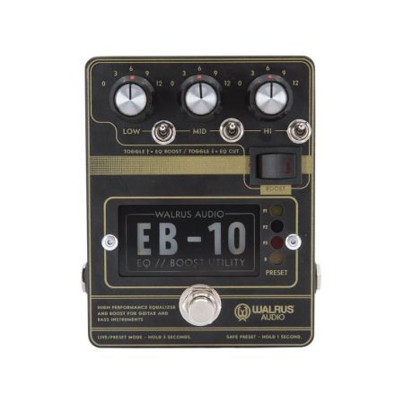 Walrus Audio EB-10 Black Preamp / EQ / Boost FX Pedal