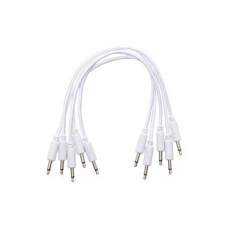 Erica Synths Braided Eurorack Patch Cables 10 cm (5 pcs) - white